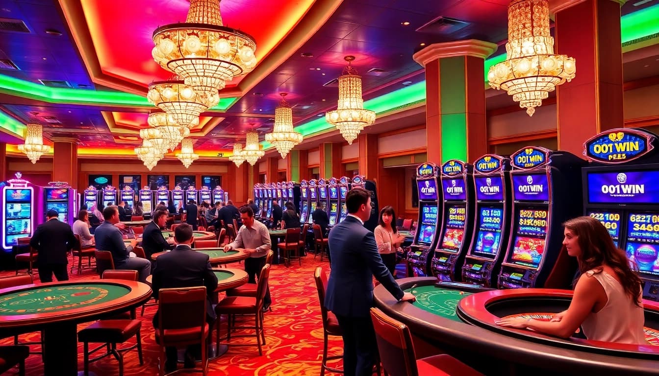 Viva a emoção de jogos de alto risco com a 001WIN, em um cassino luxuoso com uma variedade de jogos de mesa.