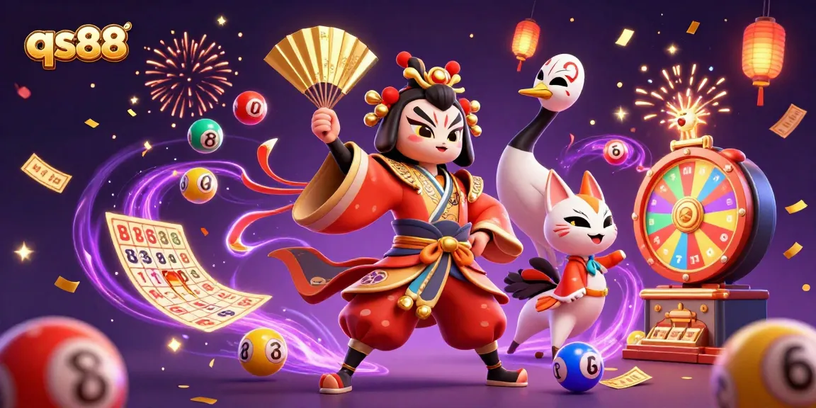 Experience thrilling gameplay with qs88 in this vibrant casino-inspired scene full of excitement.