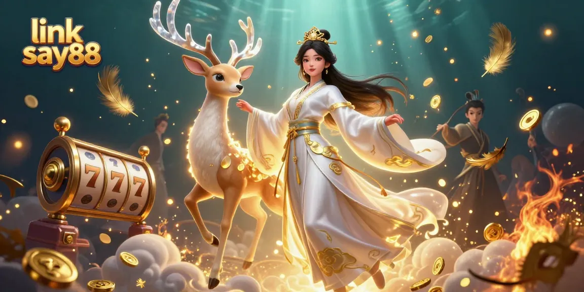 Engage with exciting games at link say88, showcasing a stunning Asian-themed casino scene.