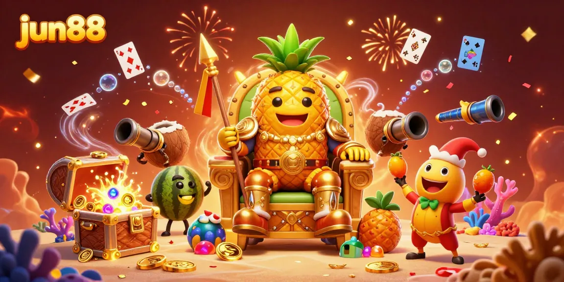 Experience the excitement of jun88's online casino with vibrant characters and dynamic gaming elements.