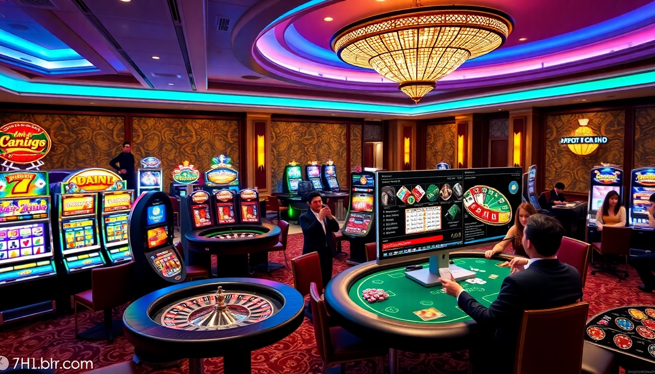 Experience thrilling gaming at https://7hh.br.com/: poker tables, vibrant slots, and live betting excitement.