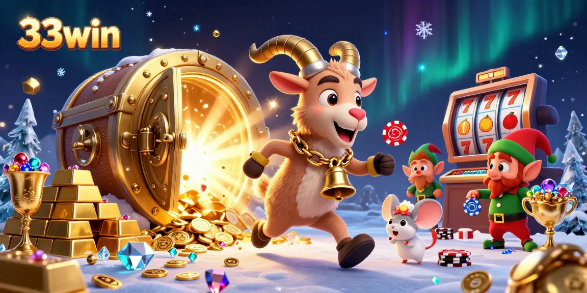 Spin the reels with 33win as Krampus and friends host a thrilling casino showdown!
