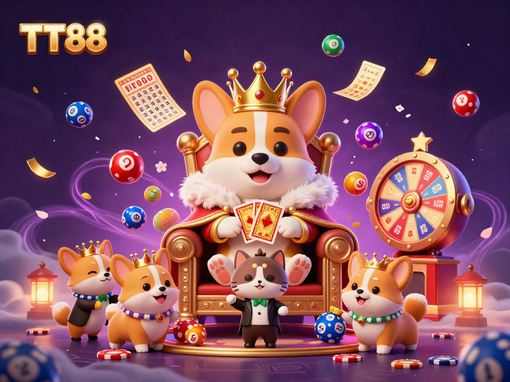 Experience fun and excitement with TT88: a royal corgi and dynamic casino elements!