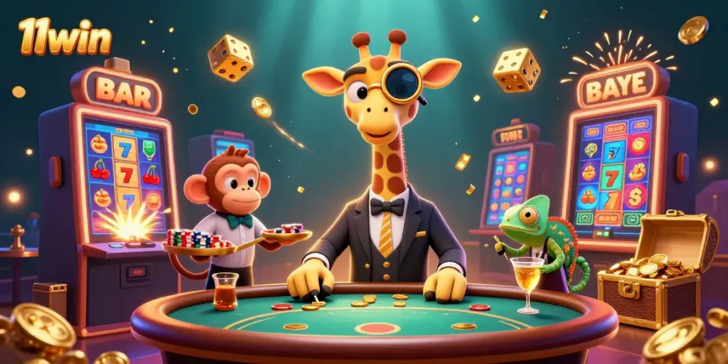 Experience thrilling gaming at 11win with dynamic characters and casino excitement.