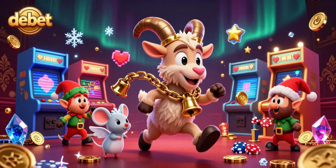 Play debet and experience thrill at this vibrant casino scene with cartoon characters.