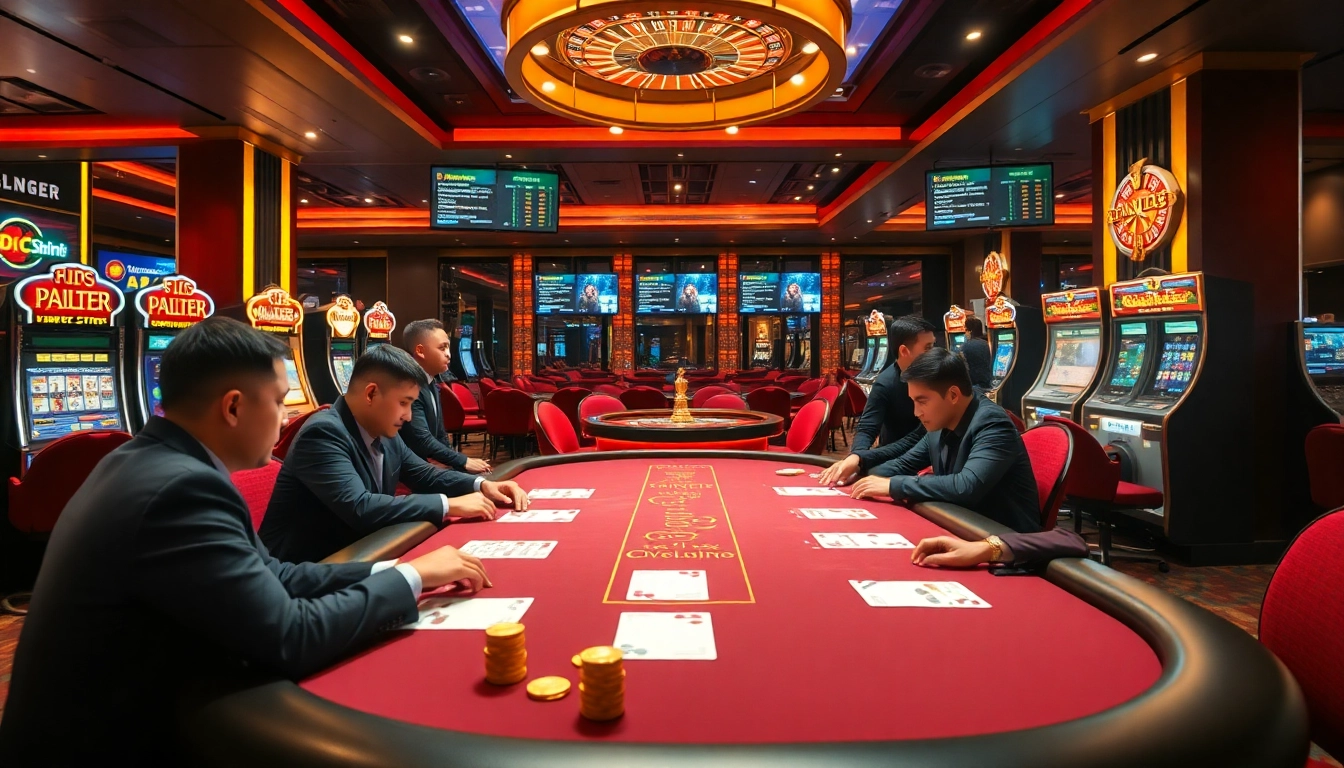 Experience high-stakes poker action and live betting at Keonhacai5 casino.