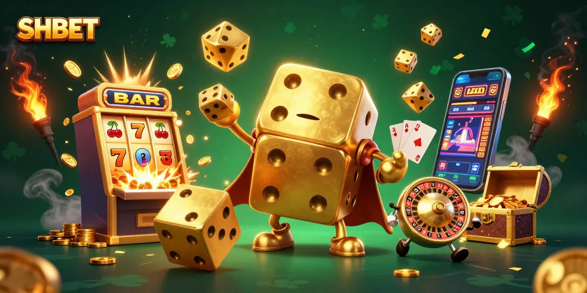 Experience thrilling wins with SHBET at this vibrant, action-packed casino illustration.