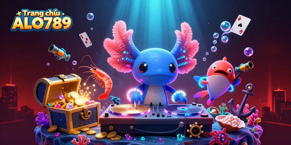 Experience the excitement of Trang chủ ALO789 with vibrant casino-themed characters and elements