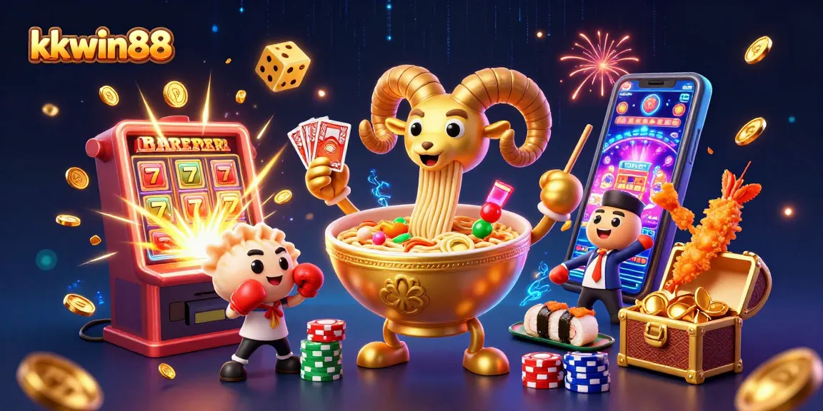 Engage in thrilling gameplay at kkwin88 with exciting characters surrounding vibrant casino elements.