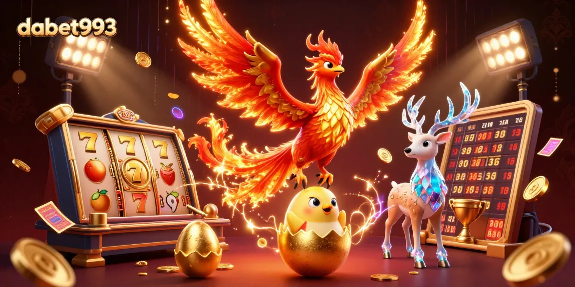Experience the thrill of winning at dabet993 with a vibrant gaming illustration featuring dynamic slot elements.