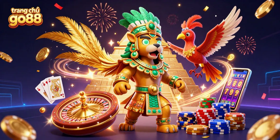 Experience the excitement at trang chủ go88 with vibrant casino elements and dynamic illustrations.