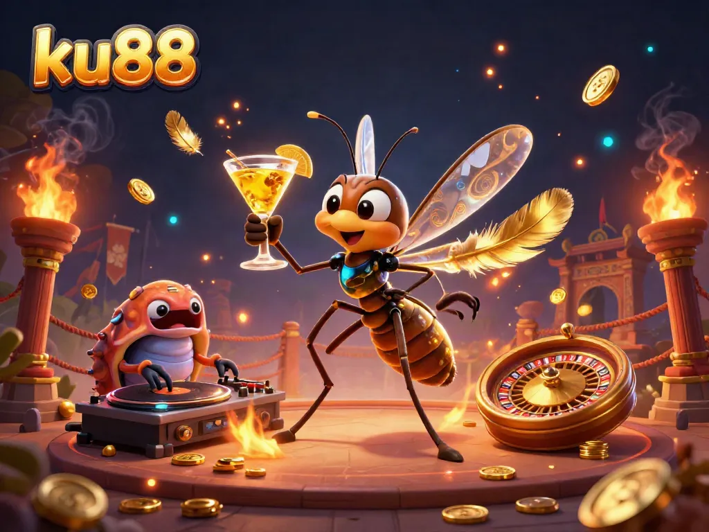 Experience exhilarating gaming with ku88, depicted in this dynamic casino scene.