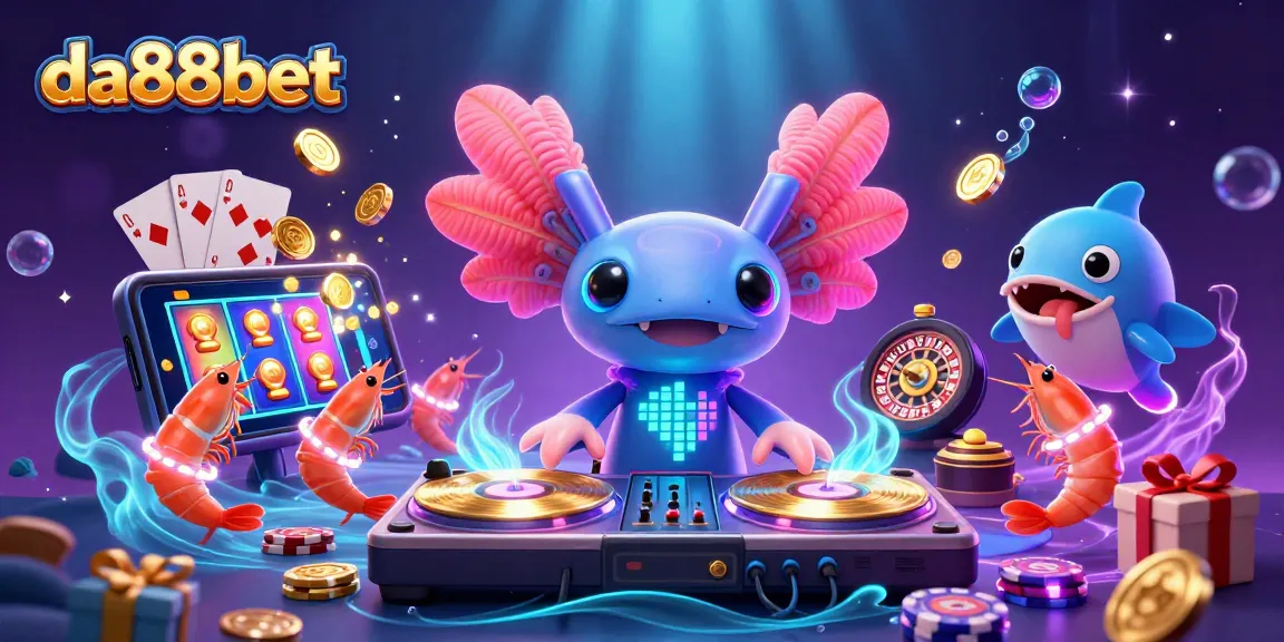 Experience the thrill of gaming at da88bet with vibrant underwater casino characters and exciting elements.