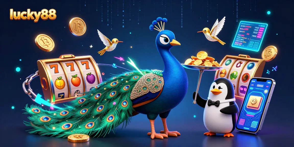 Experience the excitement of lucky88 slots with a captivating 3D casino scene, vibrant graphics.