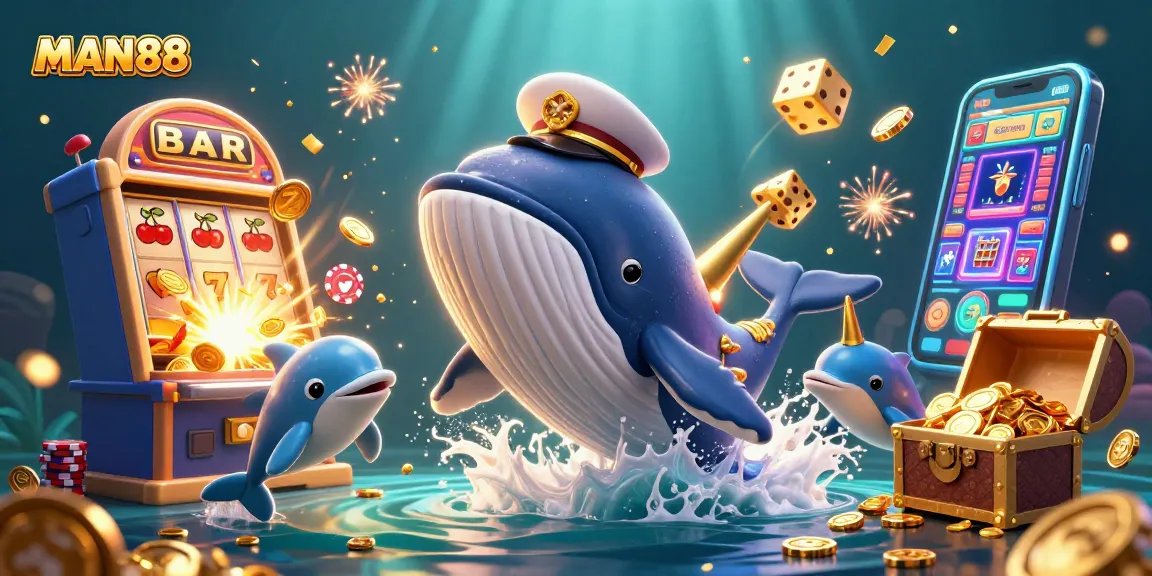 Experience exciting gameplay with MAN88 featuring a vibrant underwater scene of gambling delights.