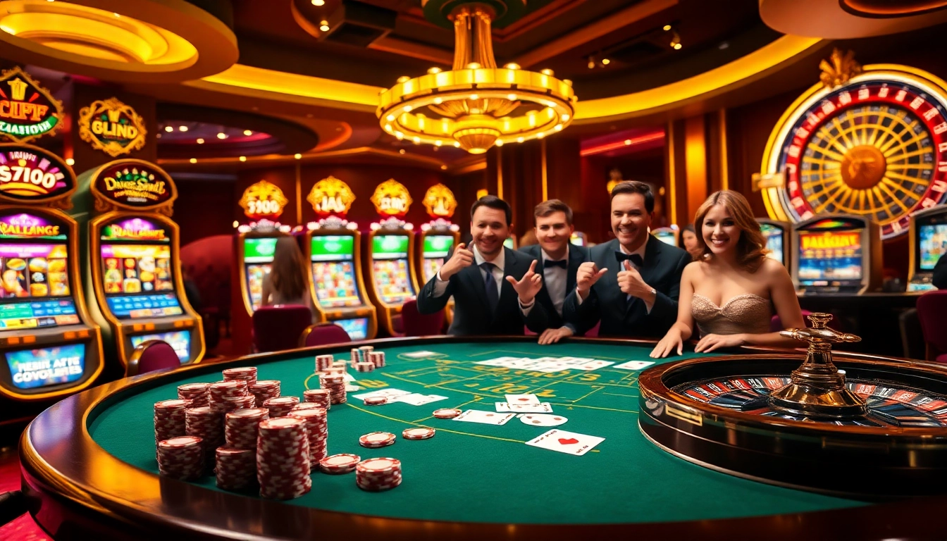 Exciting gaming scene at i9bet com featuring vibrant poker chips and lavish casino tables.