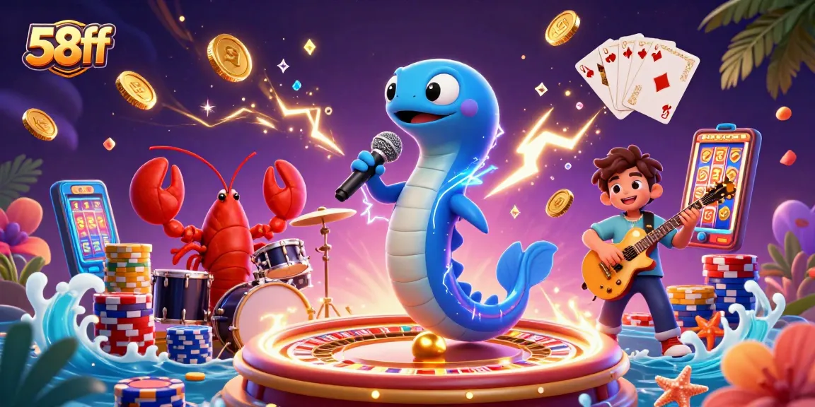 Experience the thrill of winning with 58ff's underwater casino featuring dynamic 3D characters.