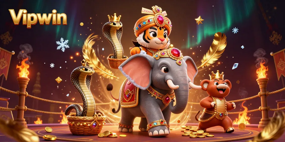 Bet and win at Vipwin with a vibrant 3D illustration showcasing an exotic casino scene.
