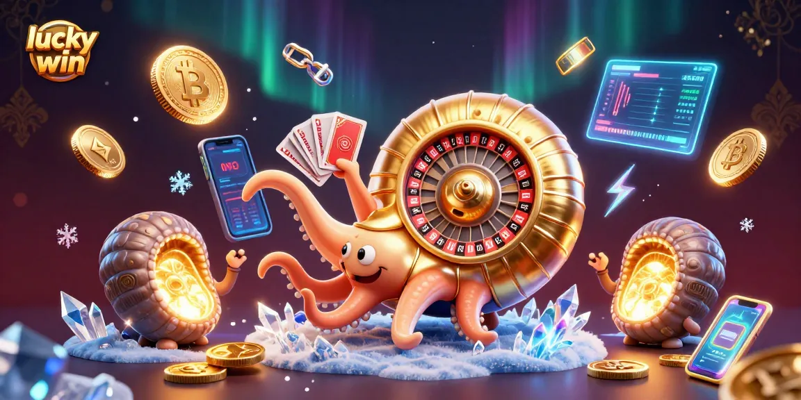 Experience the thrill of lucky win with ancient nautilus, crypto coins, and dynamic casino elements.