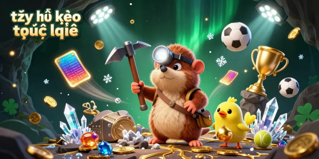 Engage with tỷ lệ kèo trực tuyến as a mole treasure hunter discovers gems amidst vibrant sports elements.