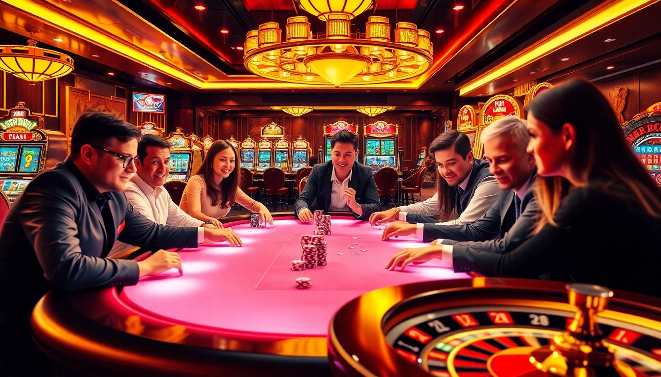 Experience the excitement of RR88 with vibrant casino gameplay at a luxurious poker table.