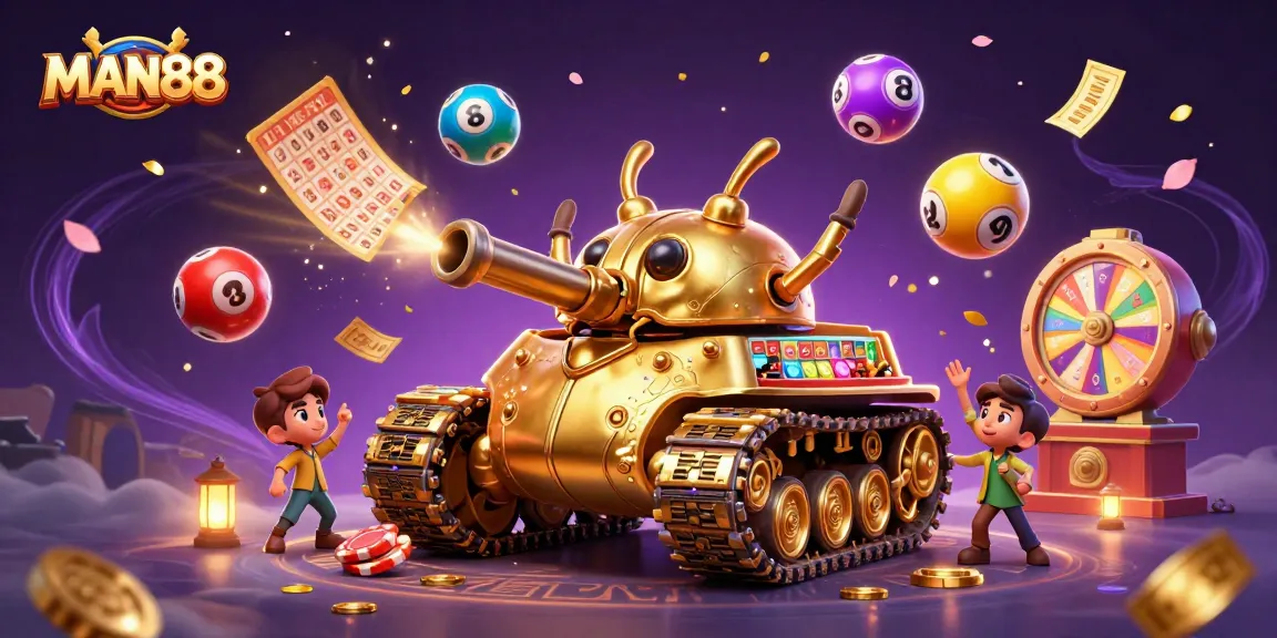 Engage in thrilling plays at MAN88's vibrant casino atmosphere with colorful lottery elements.
