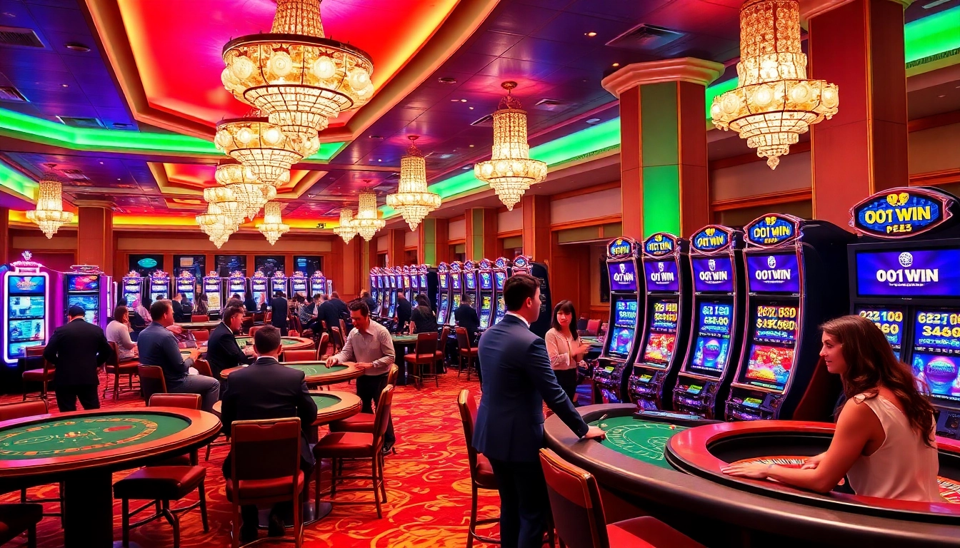 Viva a emoção de jogos de alto risco com a 001WIN, em um cassino luxuoso com uma variedade de jogos de mesa.