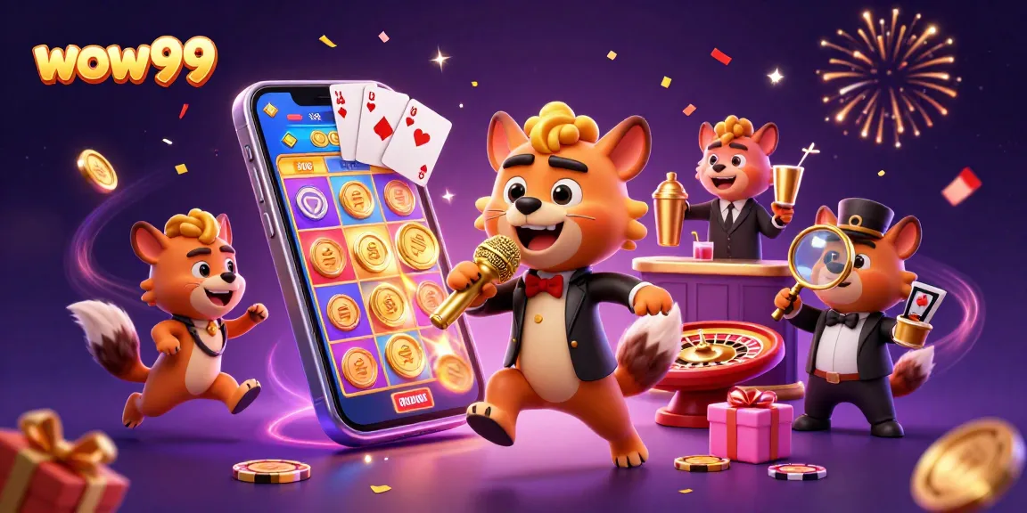 Wow99 menghadirkan aksi seru di kasino dengan hyena komedi, smartphone slot, dan koin emas yang berlimpah.