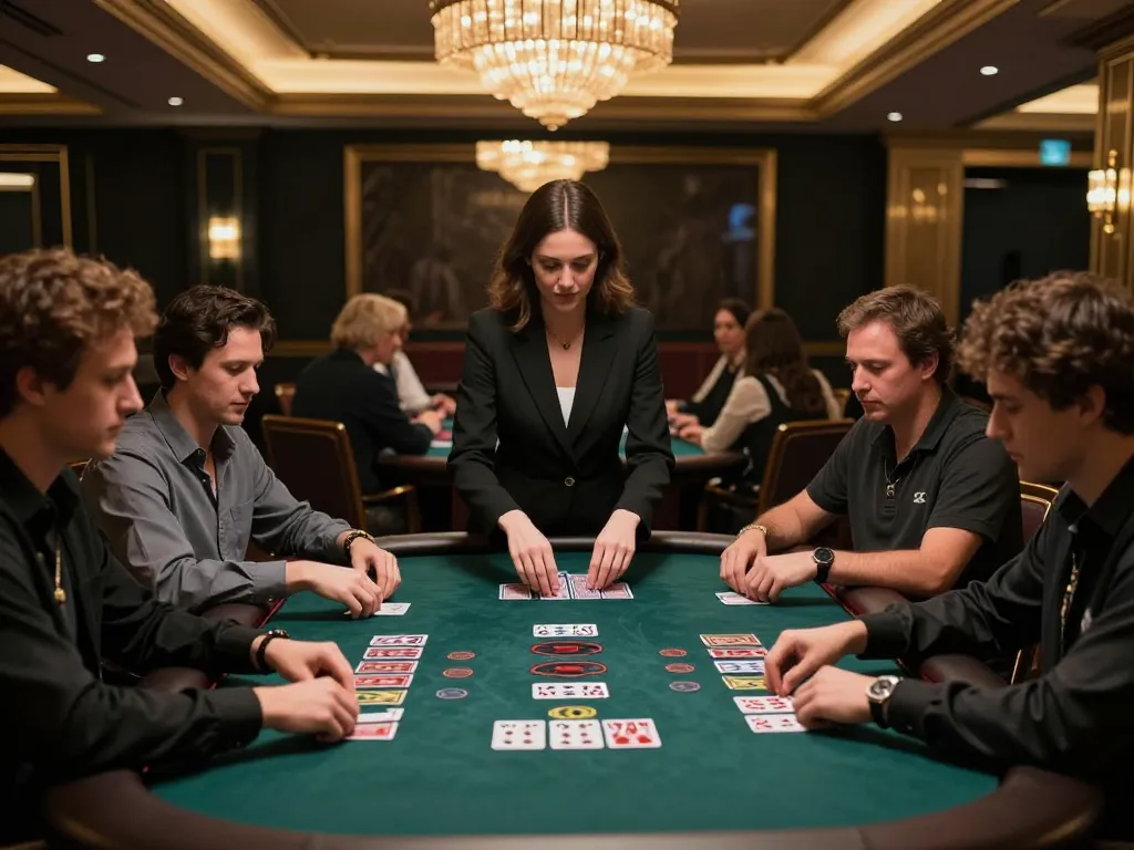 Players participating in an engaging live dealer game at JOGOLUCK, showcasing strategic blackjack action.