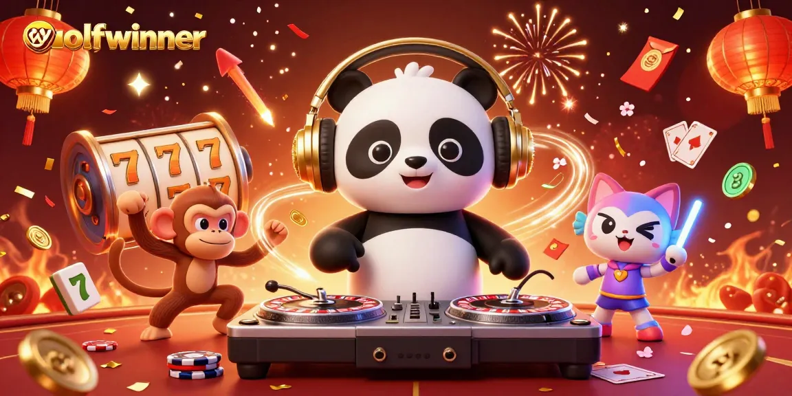 Embrace winning strategies at wolfwinner with a vibrant casino celebration scene featuring engaging characters.