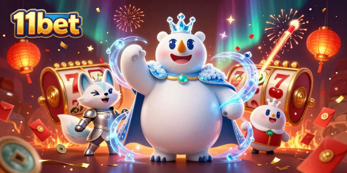 Experience the excitement of 11bet with our colorful 3D casino illustration featuring iconic gaming elements.