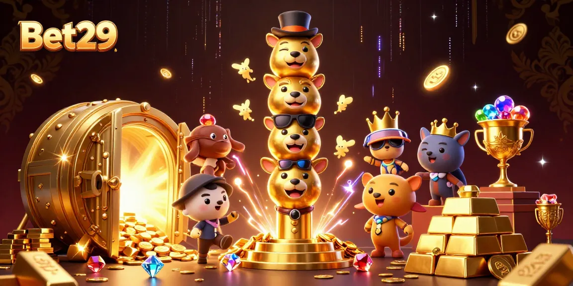 Experience exciting gameplay and bonuses at Bet29 with vibrant casino elements and engaging characters.