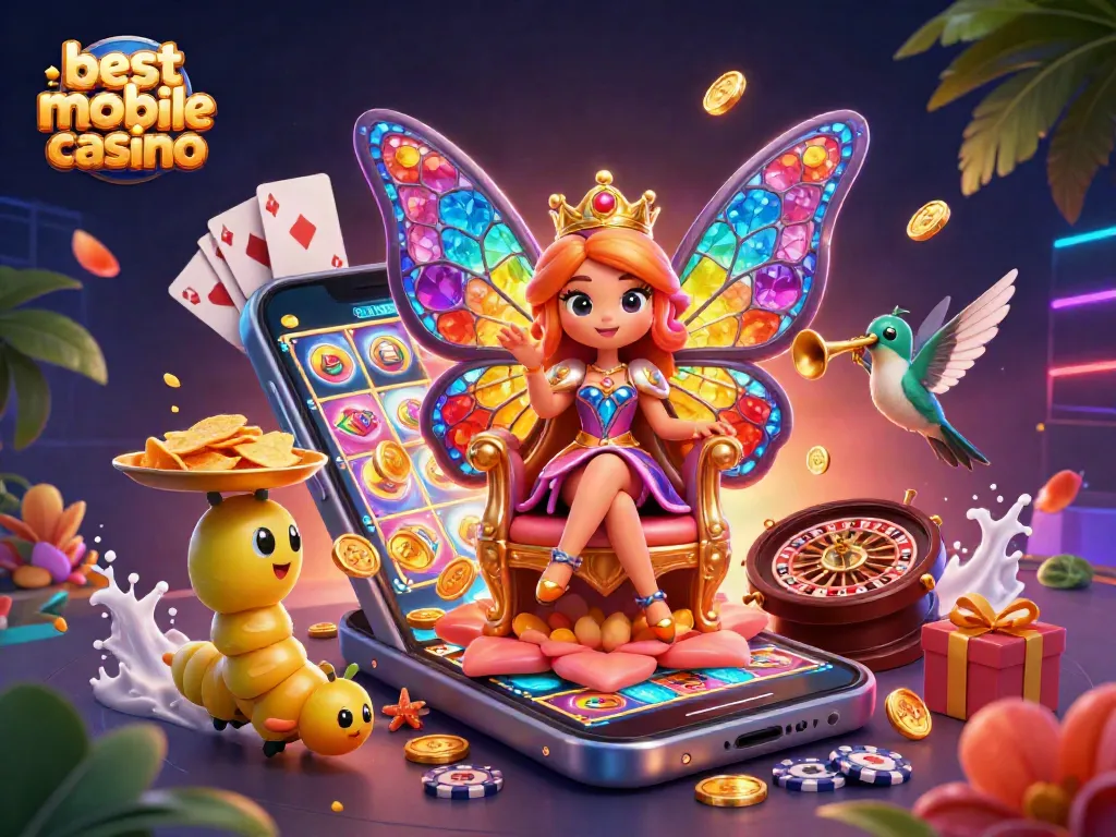 Experience the thrill of the best mobile casino with vibrant graphics and exciting game elements.