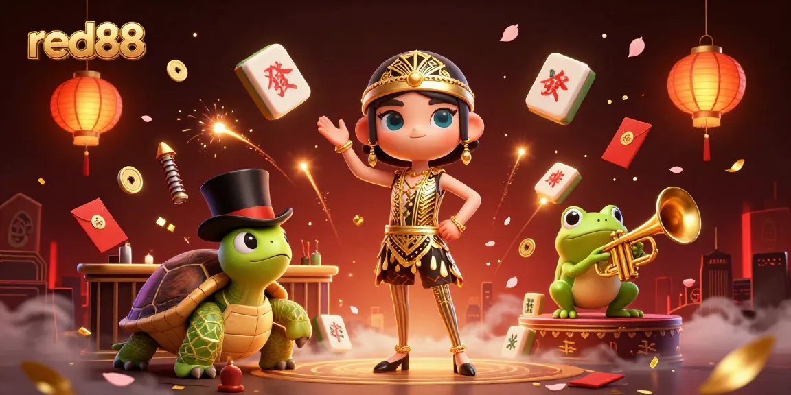 Experience the thrill with red88 as 3D characters bring to life an exciting casino scene.