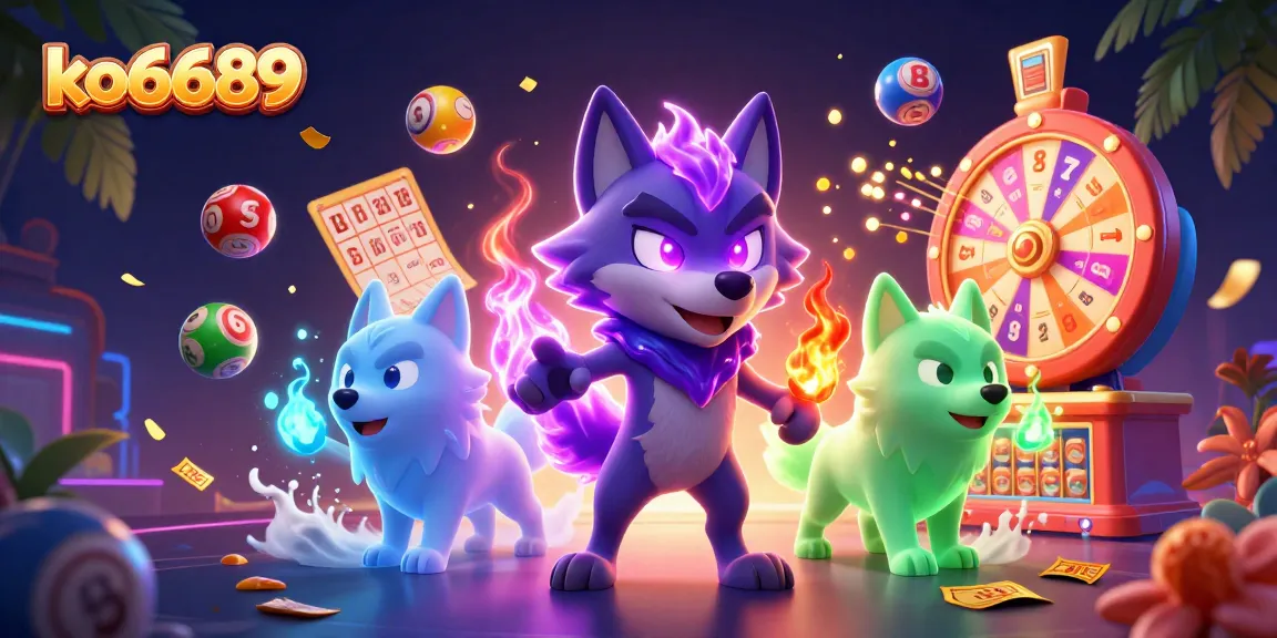 Engage with ko6689's vibrant lottery and gaming elements, showcasing thrilling plays and wins.