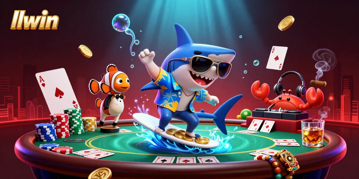 Experience llwin's underwater casino adventure with vibrant characters and rich gambling elements.