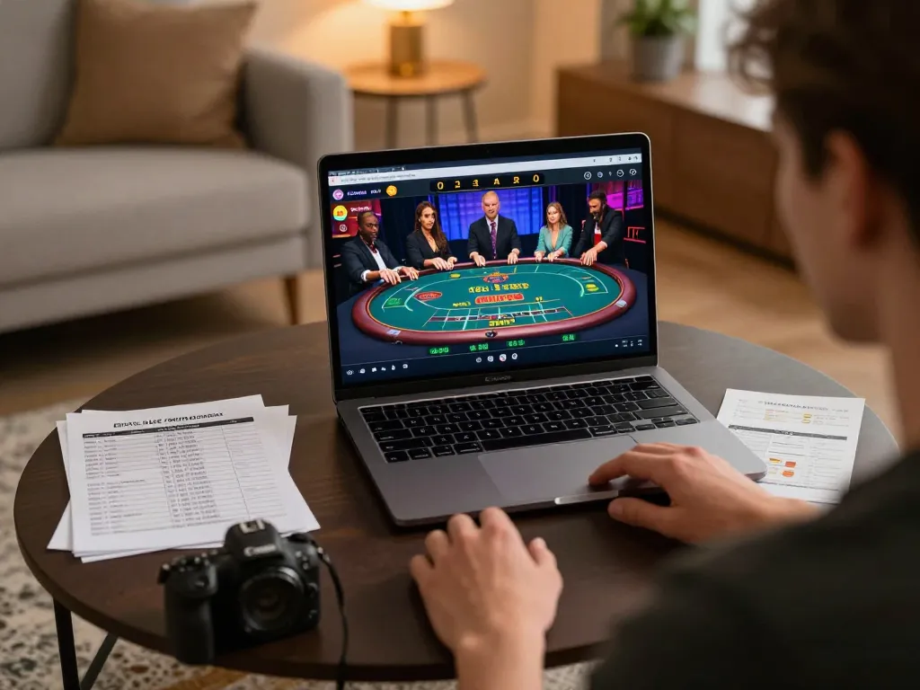 Engaging online gaming scene at DA88 with a player focused on a live dealer game.