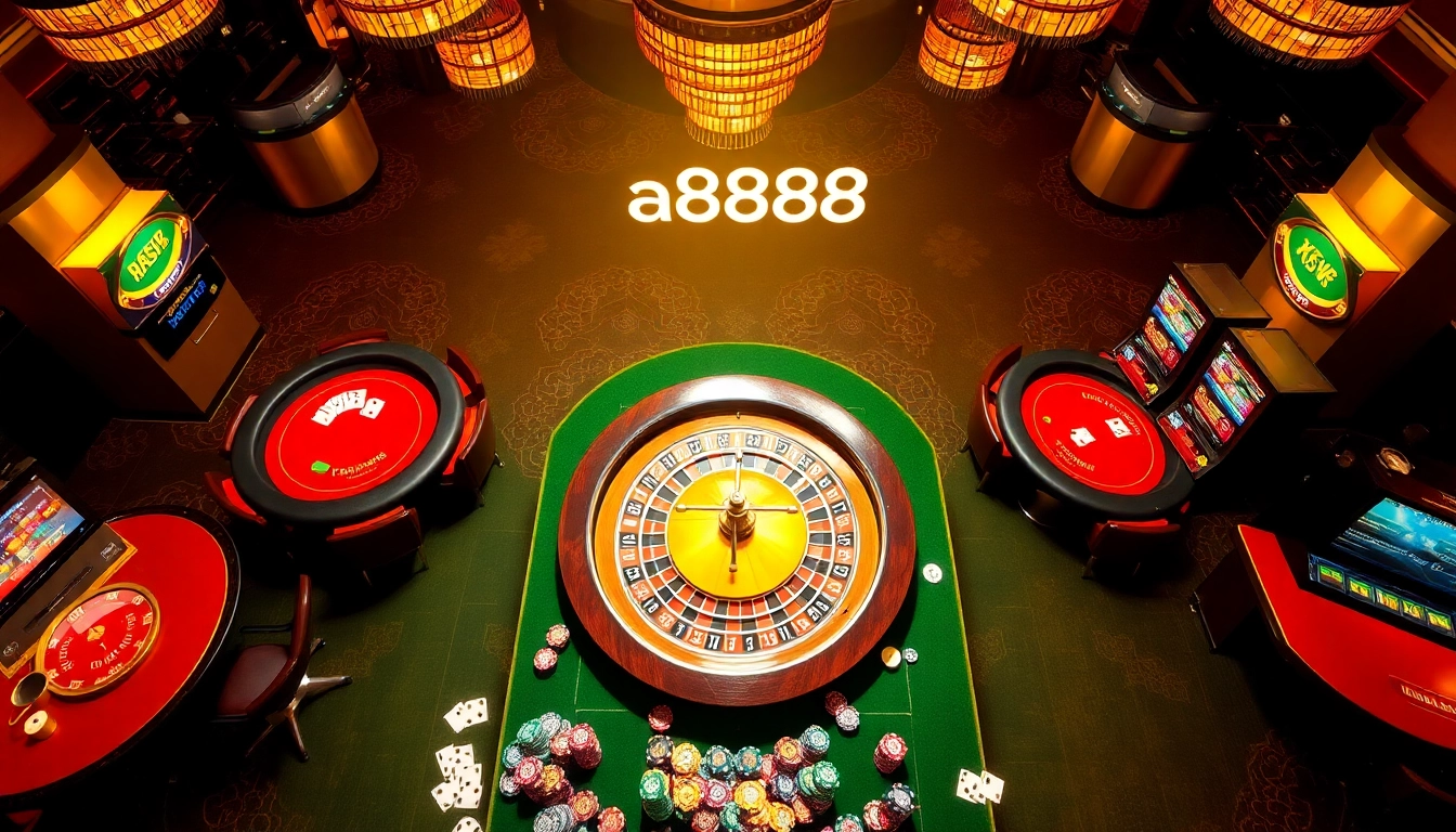 Apostadores ganhando muito nas mesas do cassino aa888 com fichas de poker de luxo e roletas