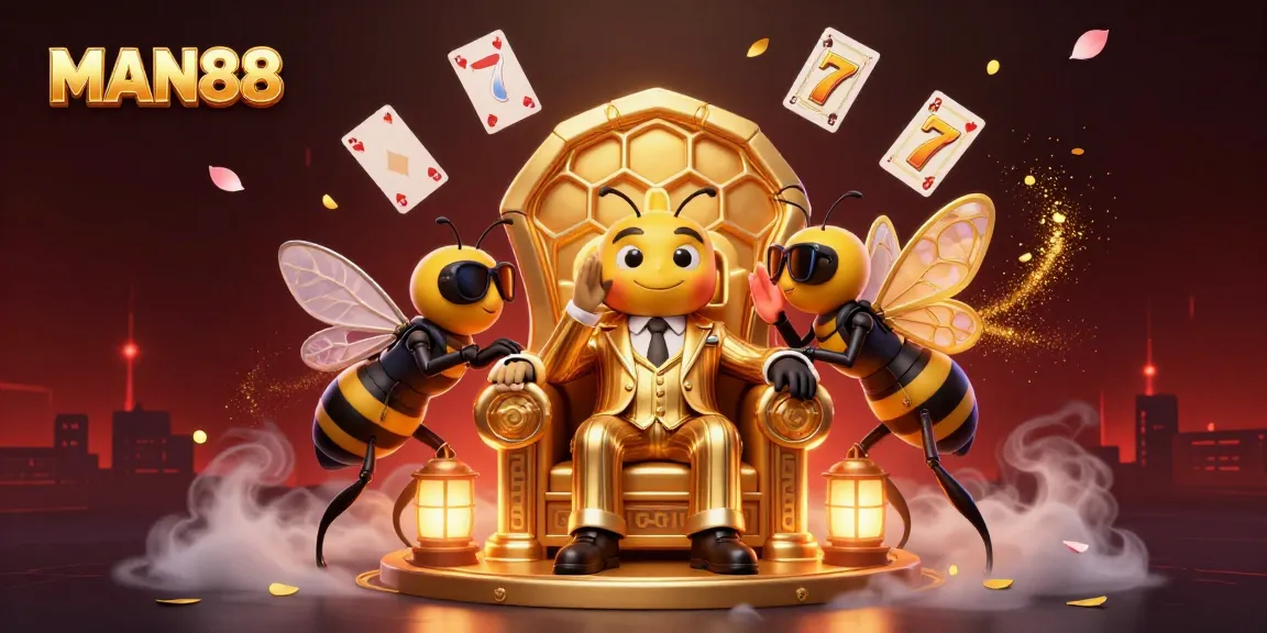 Experience thrilling gaming with MAN88 at the heart of an ultra-detailed casino scene.