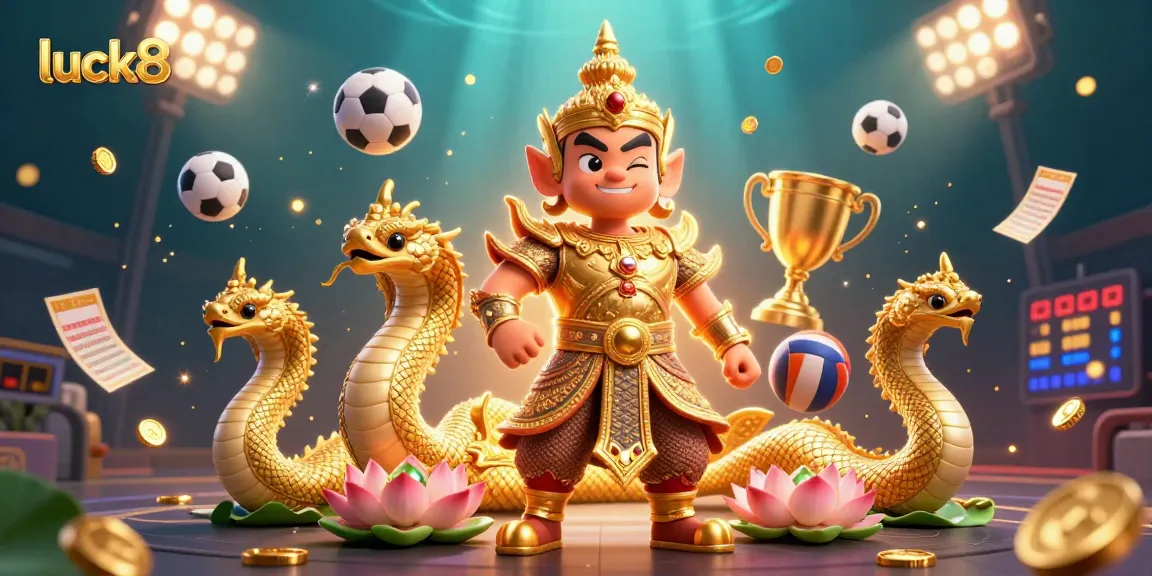 Experience exciting gameplay at luck8 with colorful characters, dynamic sports elements, and immersive casino visuals.