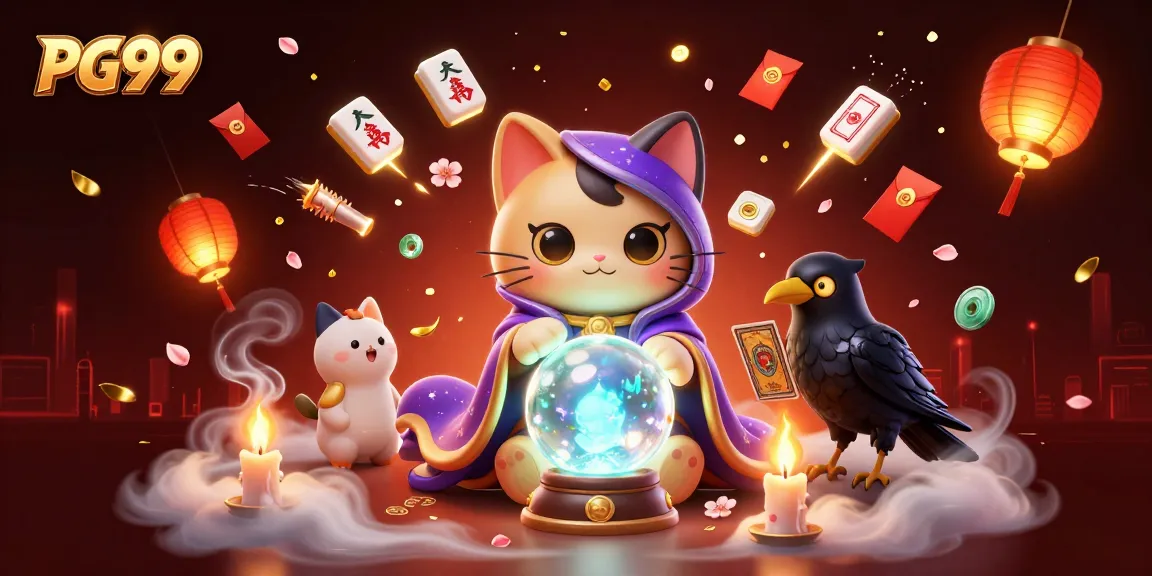 Engage with the thrilling gaming atmosphere of PG99 featuring mystical elements and vibrant casino components.