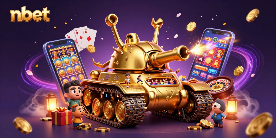 Experience the thrill of nbet with massive golden beetle tank revealing a vibrant casino scene.