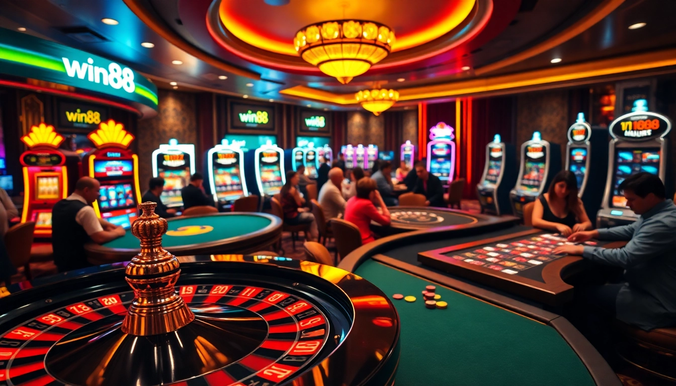 Experience the thrill of winning at win88 with vibrant casino games and lively players.
