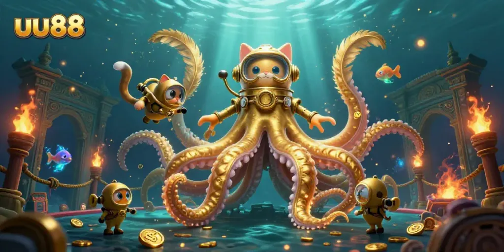 Experience thrilling gameplay at uu88 with a vibrant underwater casino world filled with treasures.