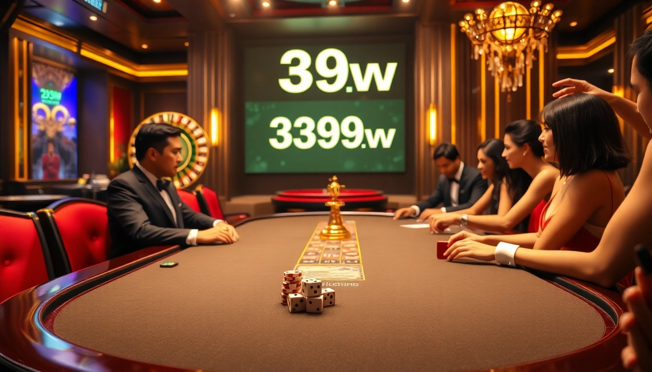 Intense poker action at a luxurious casino table, highlighting 399w for a thrilling experience.