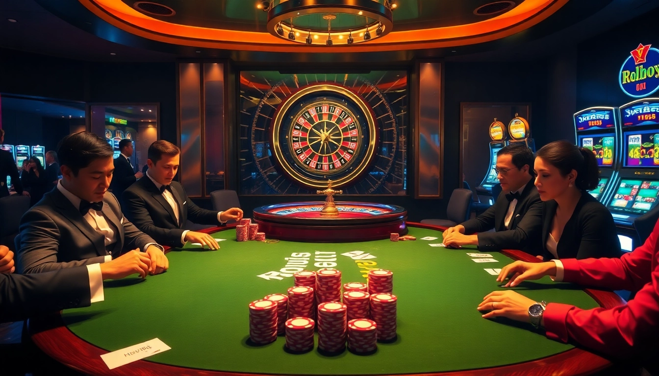 Players enjoying a high-stakes game at Hi88’s vibrant casino table.