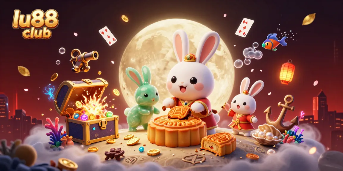 Experience the excitement of lu88 club with vibrant casino elements featuring charming characters and dynamic game scenes.