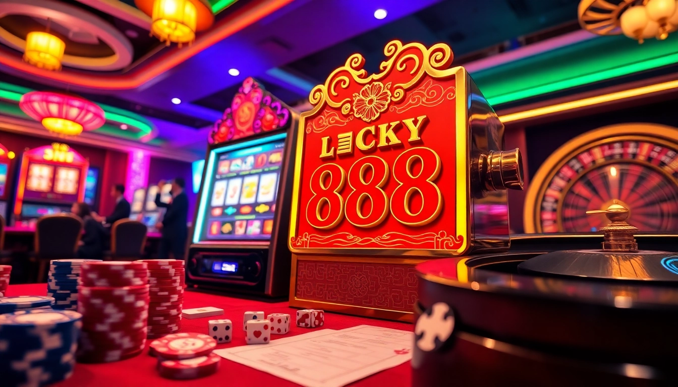 Experience thrilling gameplay with the lucky88 bet at an exciting casino scene with vibrant visuals.